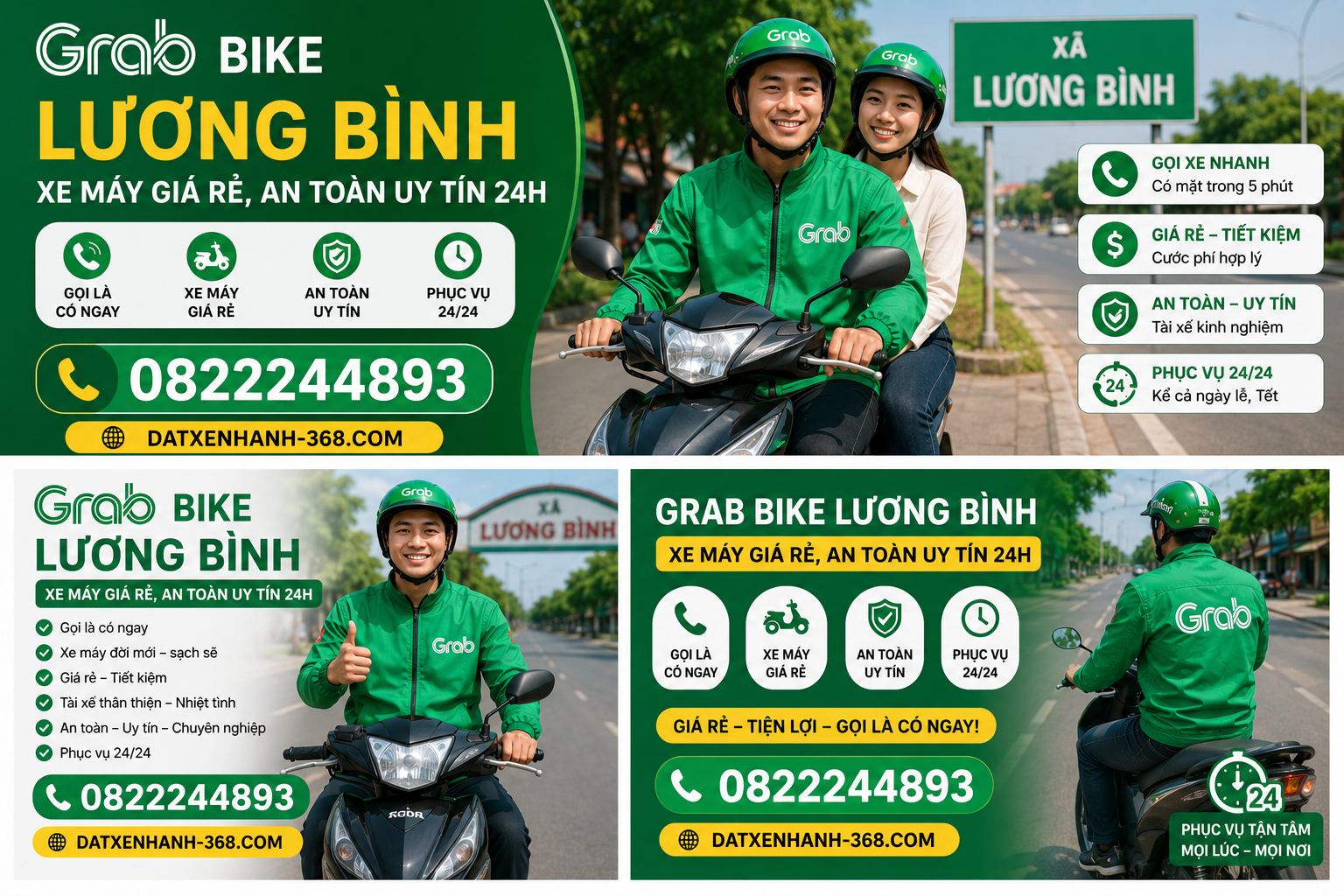 GRAB BIKE LƯƠNG BÌNH-XE MÁY GIÁ RẺ,PHỤCVỤ MỌITUYẾN