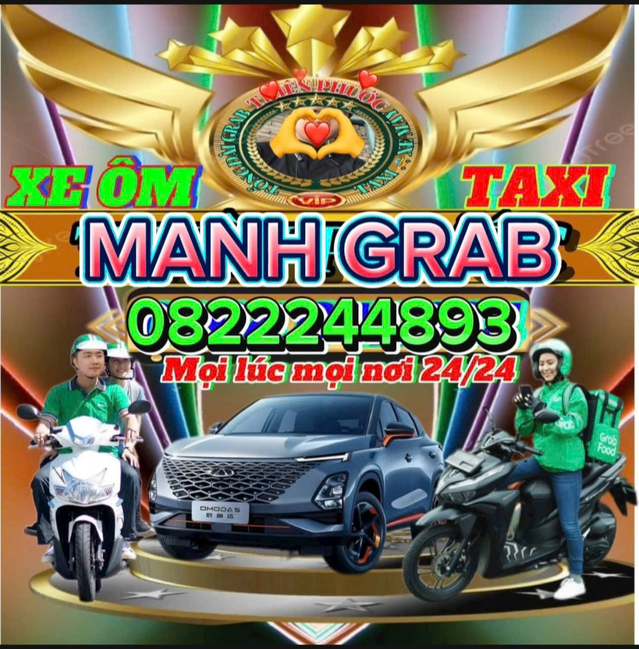 Dịch Vụ Grab Xe Ôm Hữu Thạnh Đức Hòa ☎️ 0822244893
