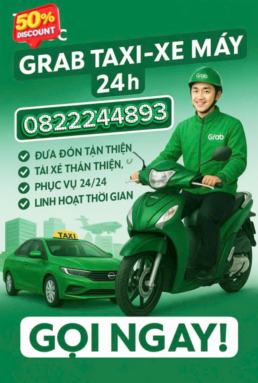 Dịch Vụ Grab Xe Ôm Tân Hưng Bàu Bàng – Gọi Xe Nhanh 1 Phút ☎️ 08.222.44.893
