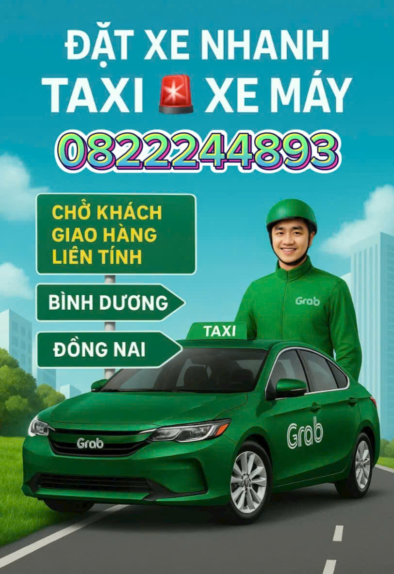 Dịch Vụ Grab Xe Ôm Hưng Hòa Bàu Bàng – Gọi Xe Nhanh ☎️ 08.222.44.893