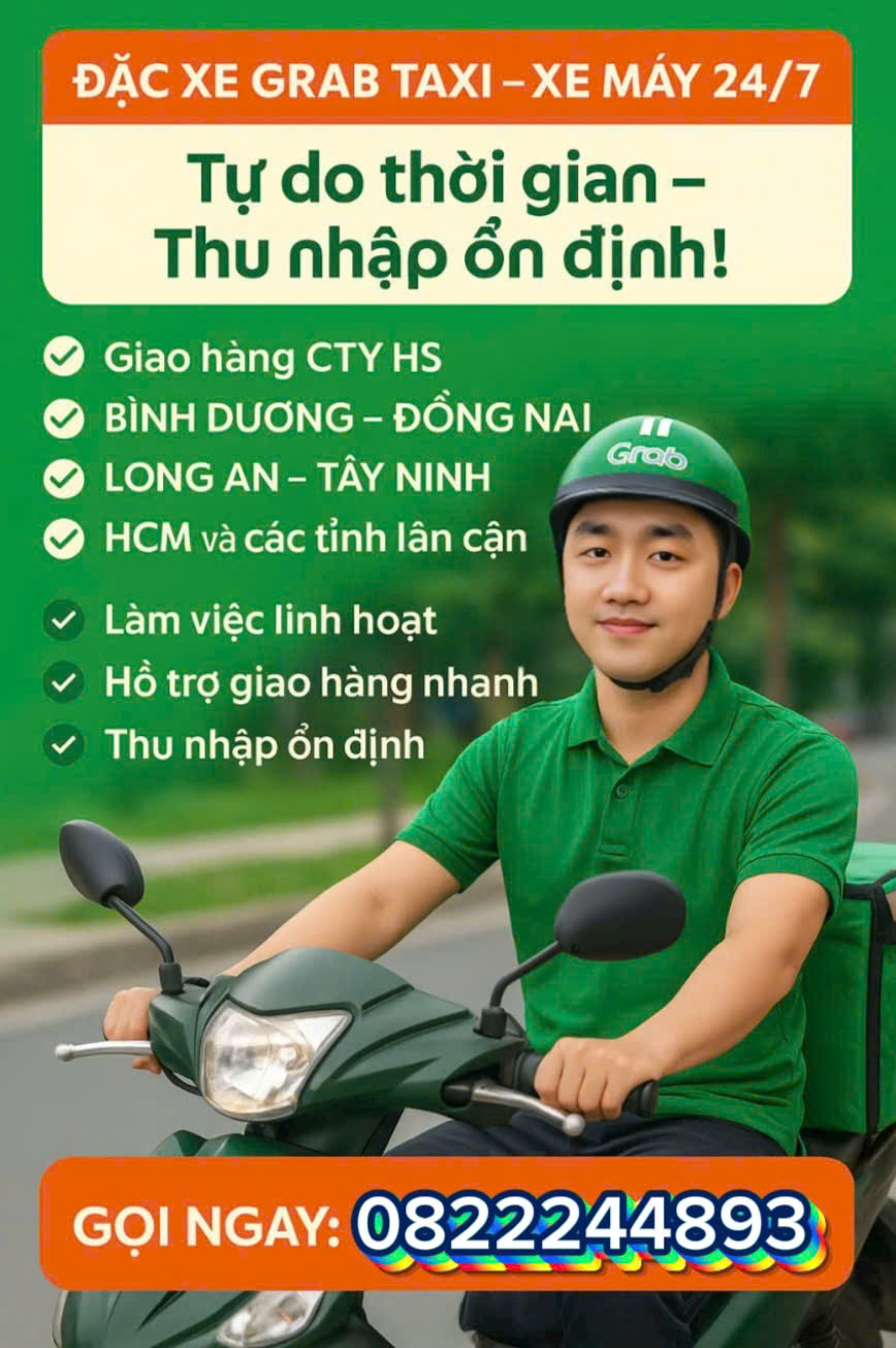 Dịch Vụ Grab Xe Ôm Long Nguyên Bàu Bàng – Gọi Xe Nhanh ☎️ 08.222.44.893