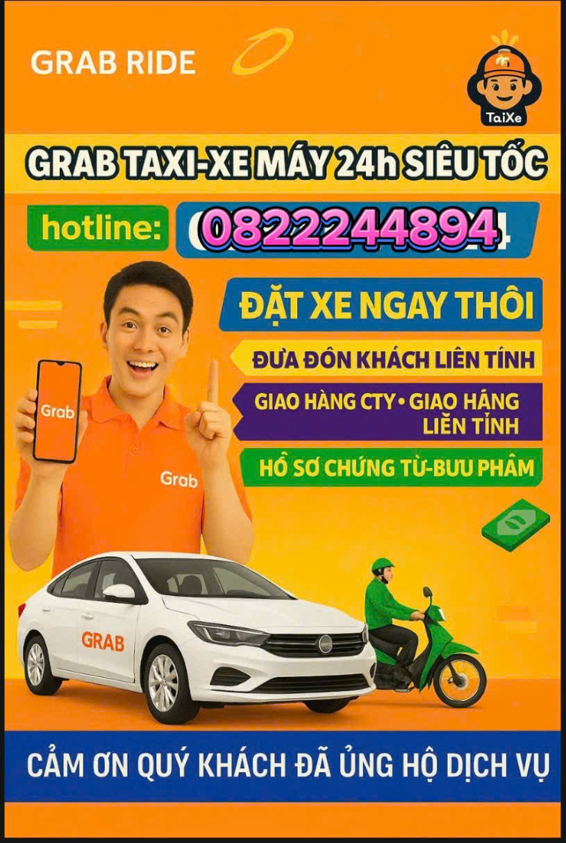 Dịch Vụ Grab Xe Ôm An Bình Phú Giáo – Gọi Xe Nhanh 📞 08.222.44.893